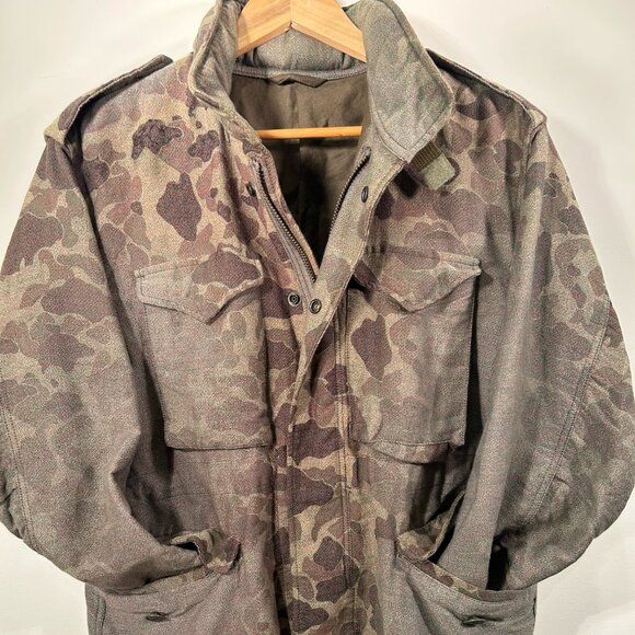 RARE Miharayasuhiro woven jacquard Camo Military Jacket Made in Japan